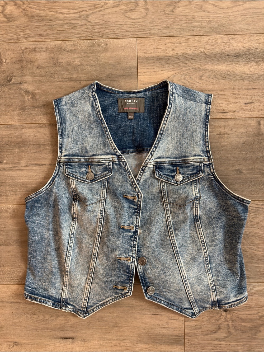 torrid Faded Indigo Denim Vest